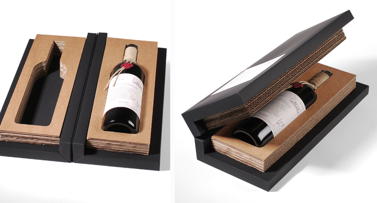Alcools Imballaggi.Point 1 Boîte dexpédition en carton pour 3 bouteilles avec séparateurs pour Vins 