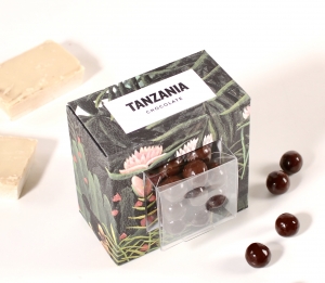 Boîte transparente pour les boules de chocolat
