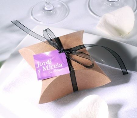 Boîte cadeau en kraft pour un mariage