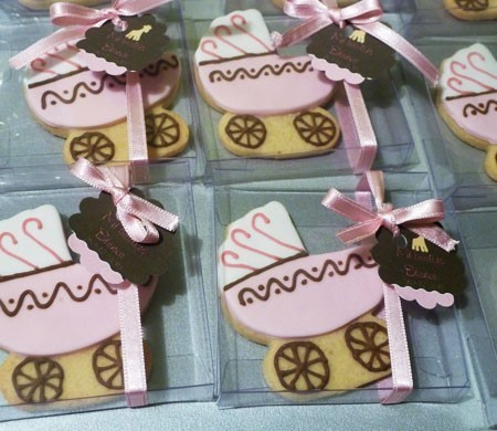 Boîte avec Noeud pour Biscuits Baby Shower