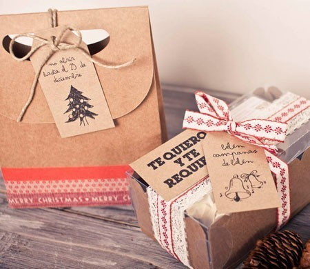 Sac Cadeau avec Étiquette pour Noël