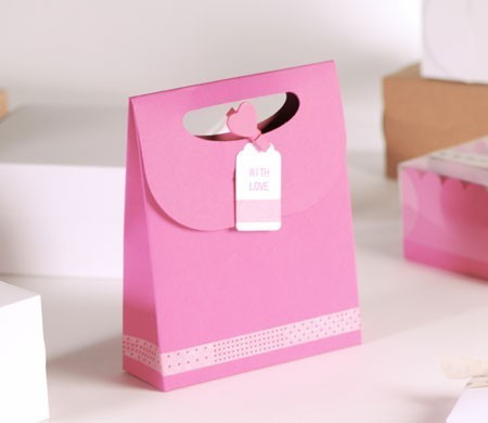 Sac cadeau rose “with love”