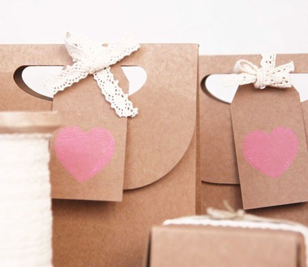 Sac en Kraft pour Saint-Valentin Sac en Kraft pour Saint-Valentin