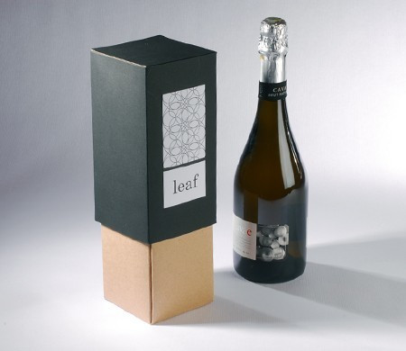 Élégante Boîte pour Bouteille en Deux Couleurs