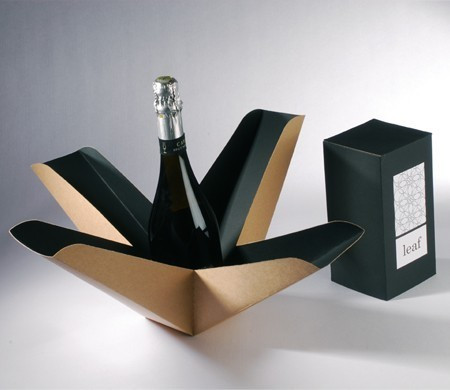 Élégante Boîte pour Bouteille en Deux Couleurs