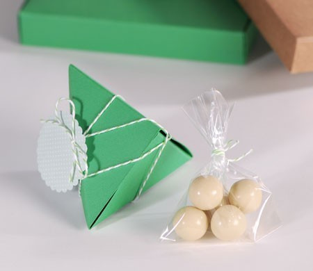 Boîte Verte Triangulaire pour Sucreries