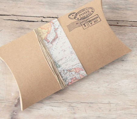 Boîte imprimée thème carte...