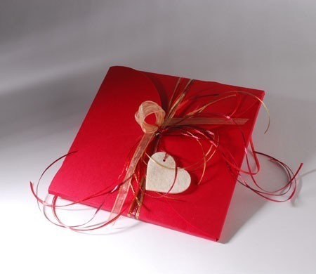 Boîte à foulard rouge