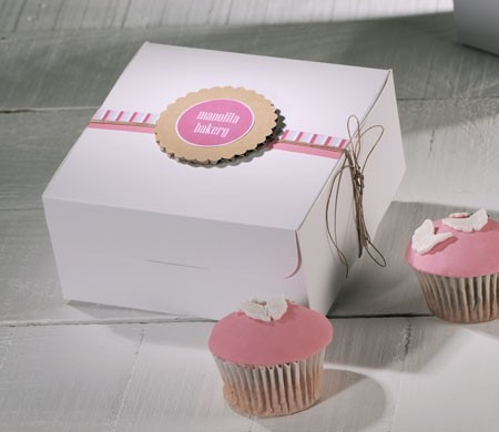 Boîte Décorée pour 4 Cupcakes