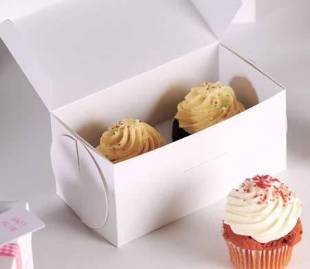 Boîte Fermée pour Deux Cupcakes Boîte Fermée pour Deux Cupcakes