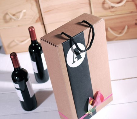 Boîte à Vin Décorée avec des Fleurs en Papier
