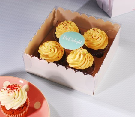 Boîte pour Quatre Cupcakes pour Boutiques