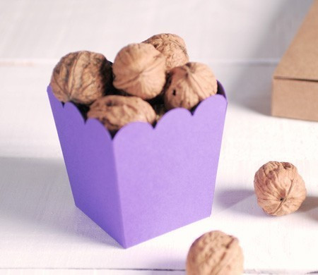 Boîte de pop-corn lilas