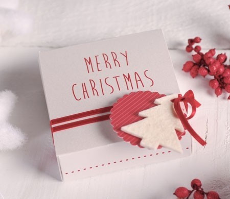 Petite Boîte Cadeau de Noël Carrée