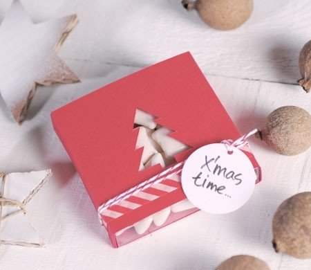 Boîte Cadeau de Noël avec Sapin
