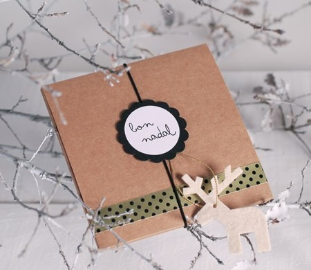 Boîte de Noël avec Renne en Feutrine