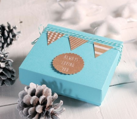 Boîte Turquoise à Biscuits Décorés