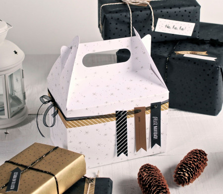 Boîte pique-nique imprimée pour Noël Boîte pique-nique imprimée pour Noël