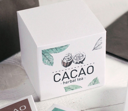 Boîte Carrée Imprimée pour Thé