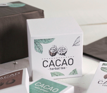 Boîte Carrée Imprimée pour Thé