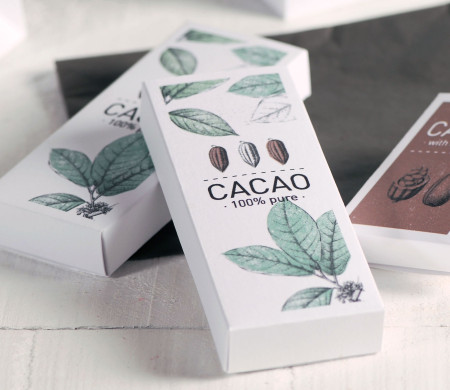Boîte Allongée Imprimée pour Chocolats