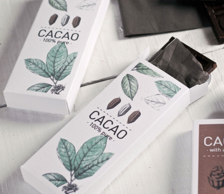 Boîte Allongée Imprimée pour Chocolats