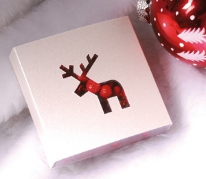 Boîte de Noël avec la figure d’un renne 