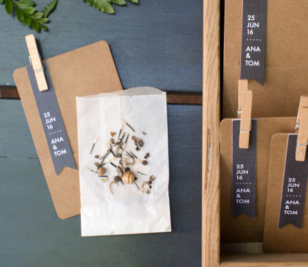 Petites Boîtes avec des Graines pour des Petits Cadeaux de Mariage
