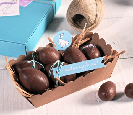 Barquette en carton pour œufs en chocolat