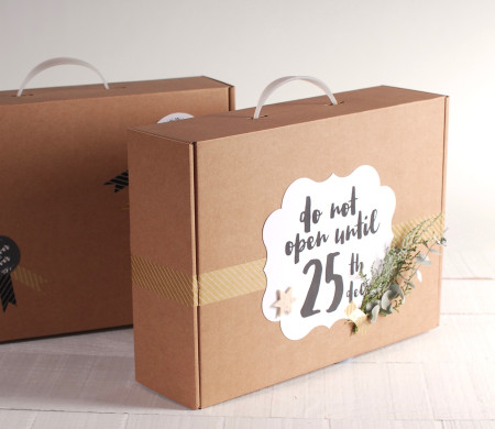Mallette en carton pour Noël