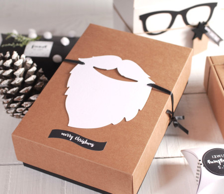 Boîte cadeau avec barbe