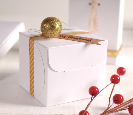 Boîte de Noël Carrée Décorée