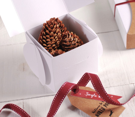 Boîte cadeau carrée pour Noël Boîte cadeau carrée pour Noël