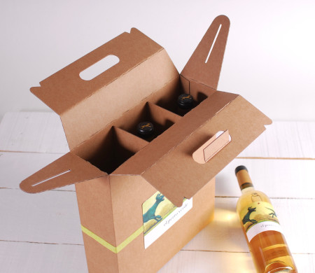 Boîte pack 3 bouteilles de vin décorée Boîte pack 3 bouteilles de vin décorée