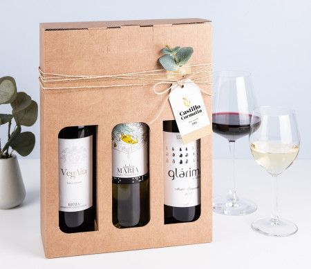 Boîte pour bouteilles de vin