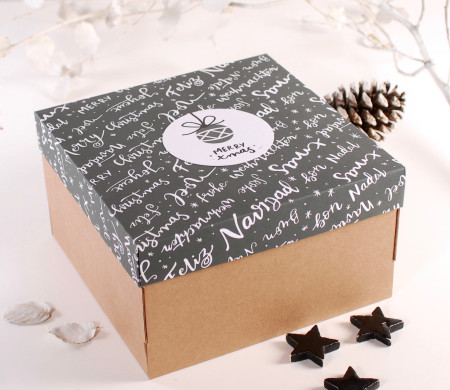 Boîte avec couvercle pour cadeaux de Noël