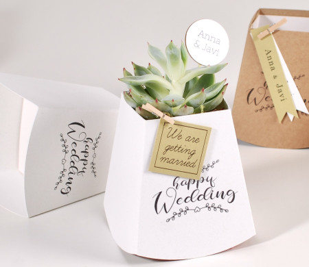 Pot à plantes en carton