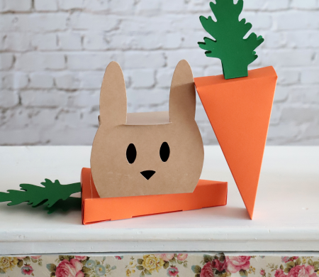 Boîte à lapin en carton pour enfants