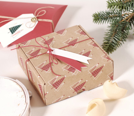Boîte de Noël en carton pour petits cadeaux