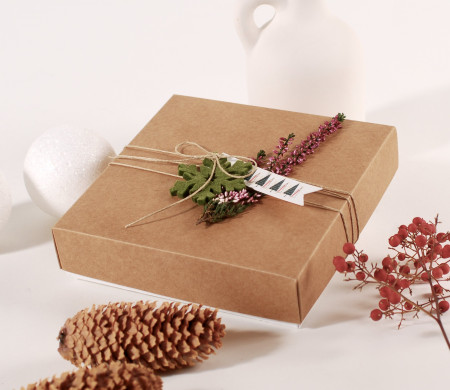Boite en carton pour chocolats eco noël