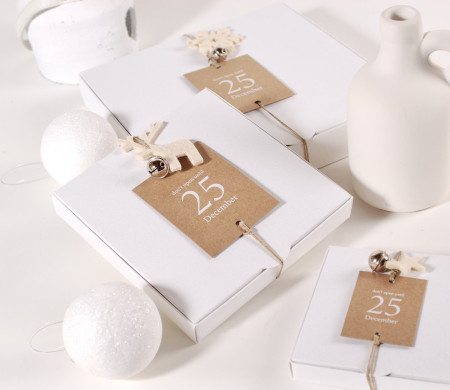 Boîte de Noël avec message...