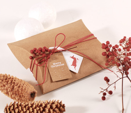 Boîte de Noël en carton pour mouchoirs