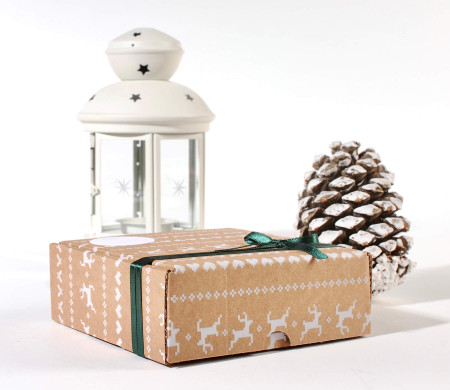 Boîte d'expédition de Noël carrée