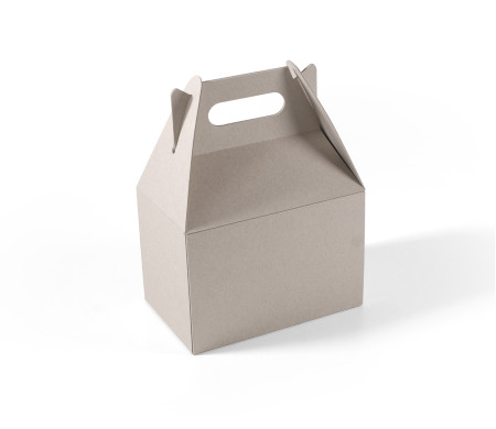 Boîte à poignée en carton écologique rigide, idéale pour cadeaux.