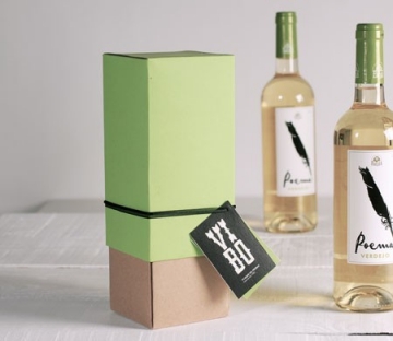 Boîte cadeau bicolore pour des vins