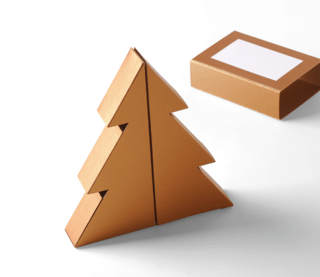 Boîte Cadeau en Forme de Sapin de Noël