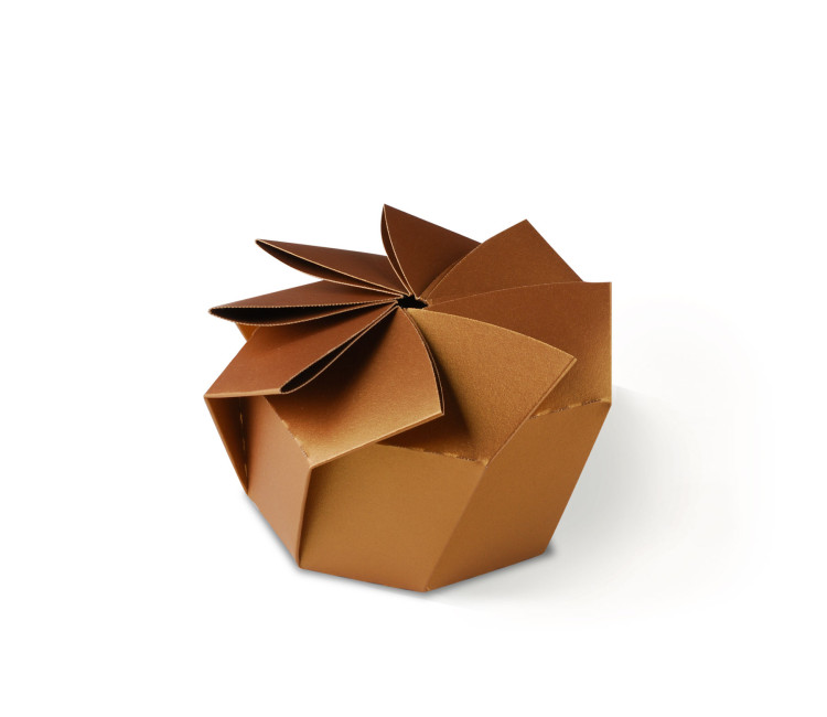 Boîte Cadeau Originale avec Plis en Forme de Fleur