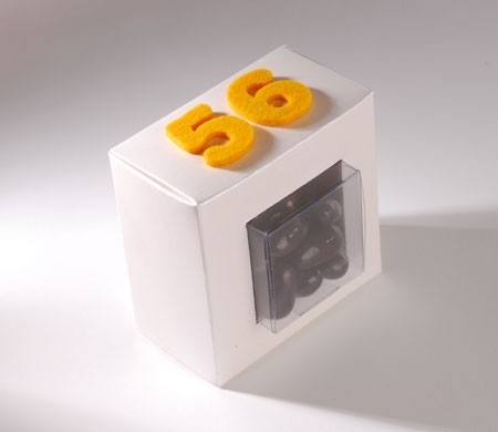 Boîte transparente pour des chocolats
