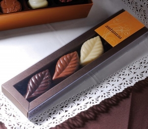 Chocolats en boîte transparente