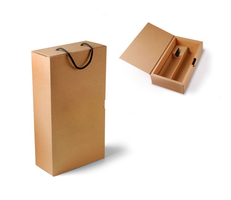 Boîte en Carton pour Bouteilles avec Anse